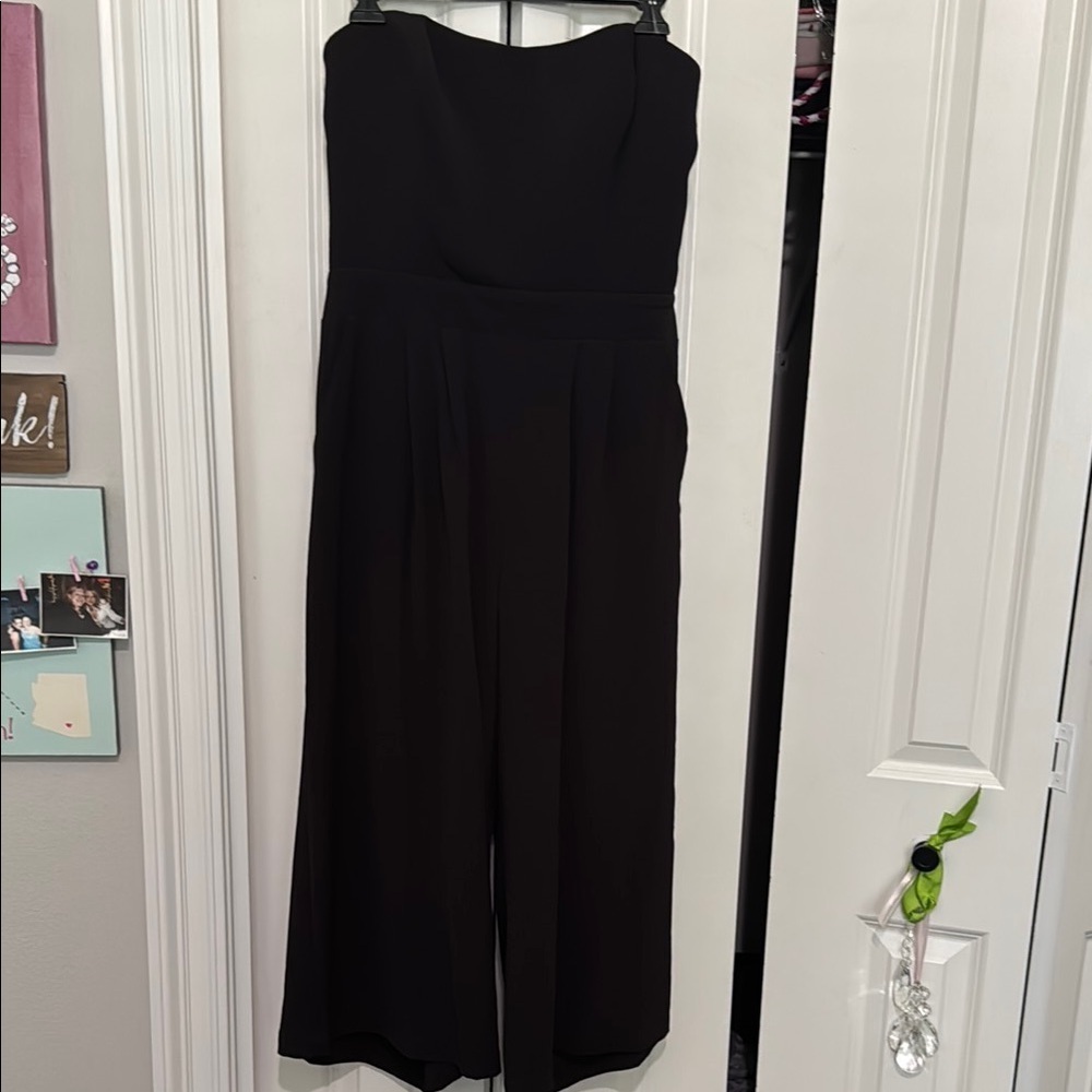 Gianni Bini Black Elegant Wide-Leg Jumpsuit